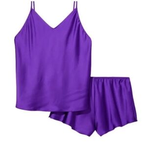 Purple Satin Sleepwear Set